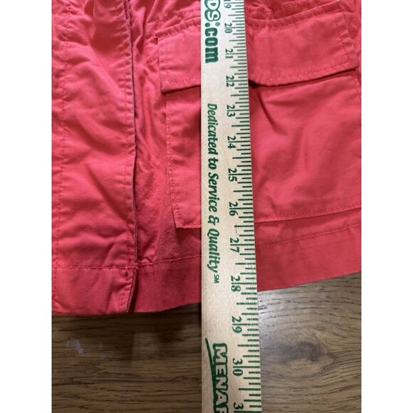 Old Navy Women Rebellion Red Size‎ Medium Long Field Jacket Cotton Zip READ - Picture 4 of 15